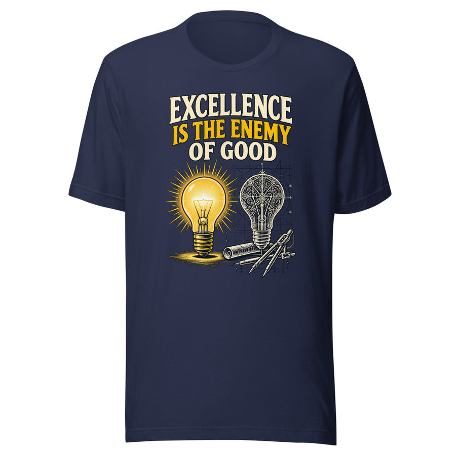 Skunkfly excellence lightbulb tee mockup